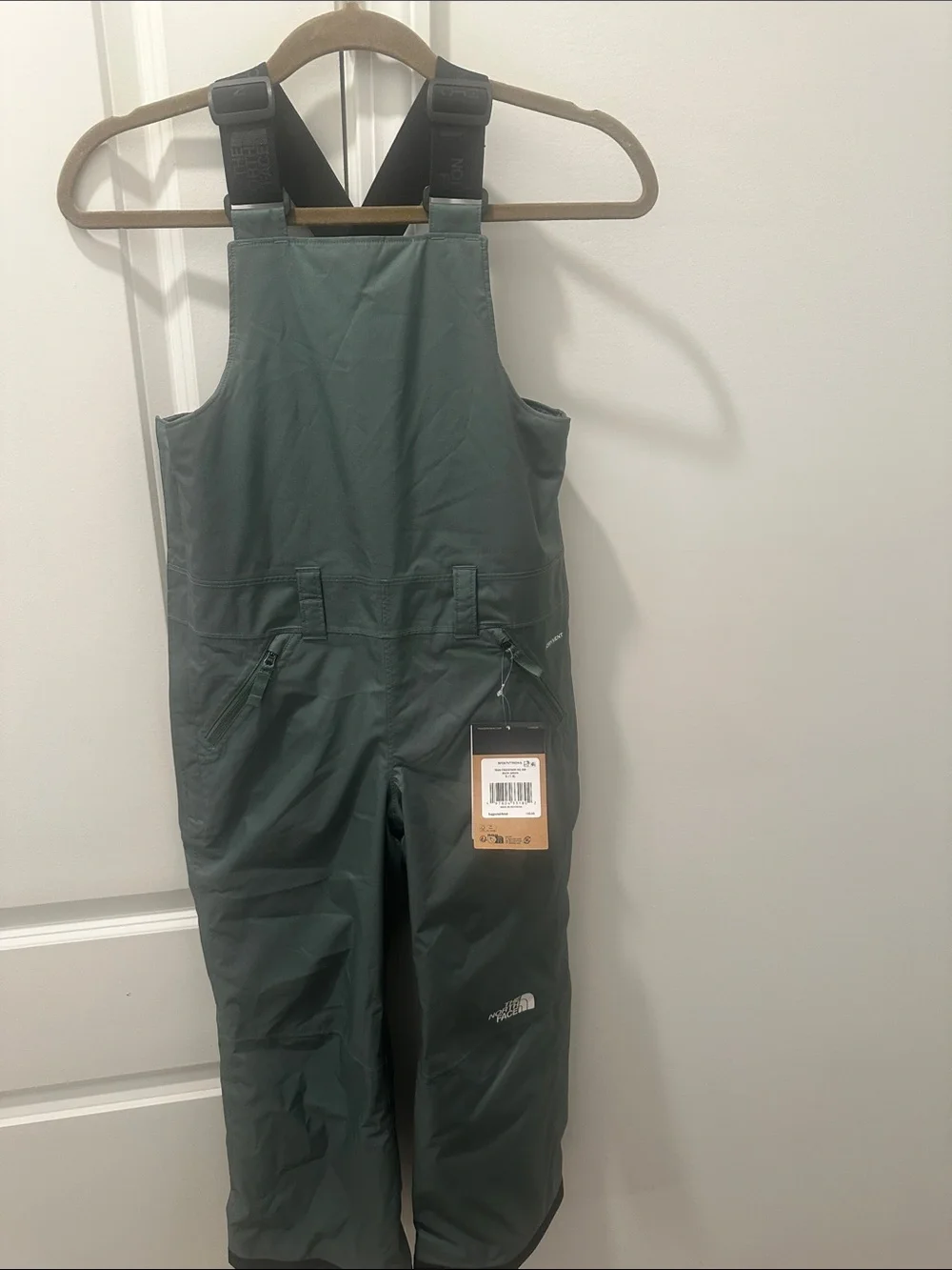 The North Face Dark Green Insulated Bib Snow Suit